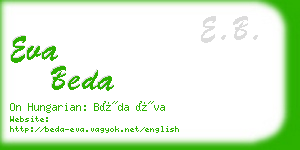 eva beda business card